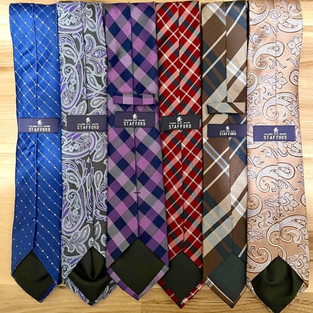 All 6 Stafford Suit Ties for $18-Bundle Deal!